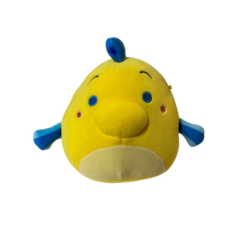 Squishmallows The Little Mermaid Flounder Plush Disney Stuffed Animal Fish 7 in